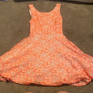 Orange and white dress